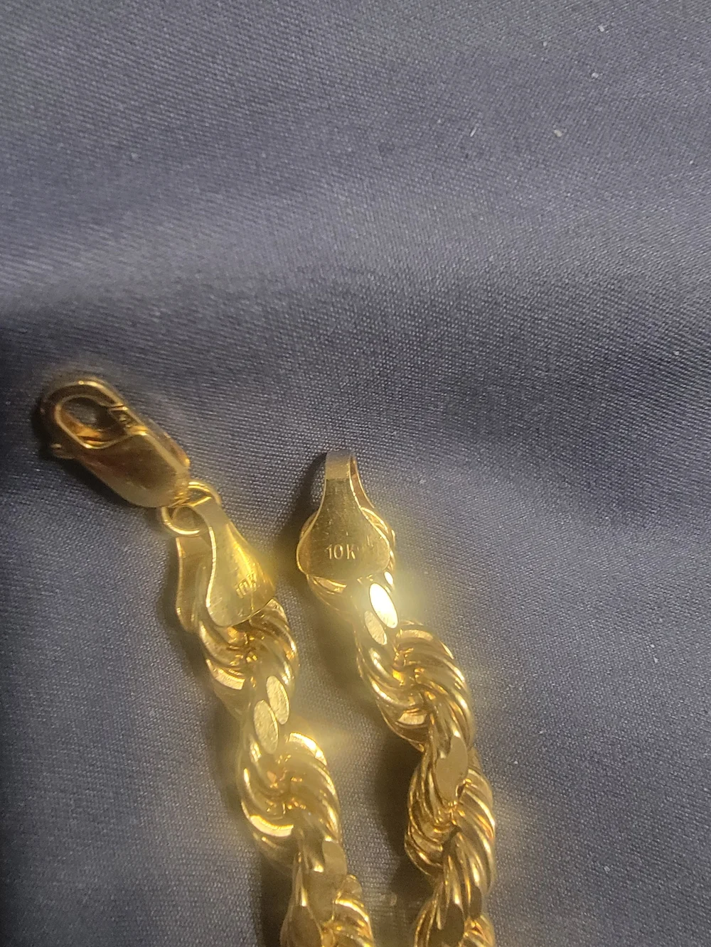 Beautiful Solid 10k Gold Rope Chain 9mm 24inch 66 Grams Necklace